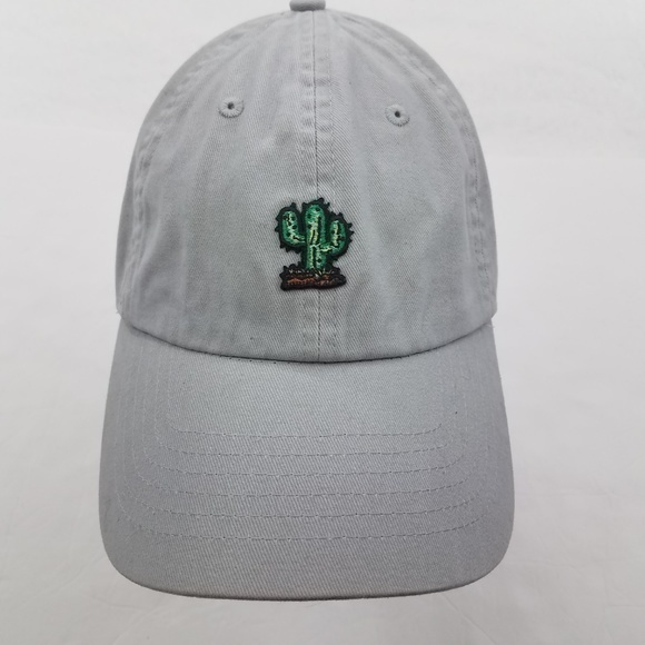 Cactus Embroidered Hat Gray Baseball Cap Unisex Ad - Picture 2 of 8